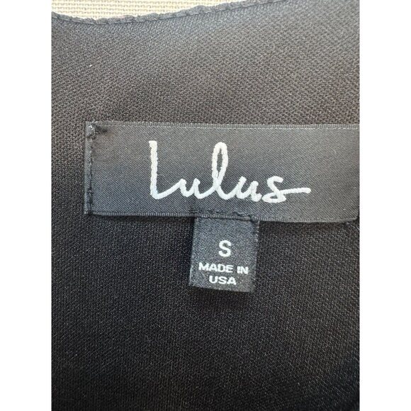 Lulus Womens Floral Shift Dress Size S Black Sleeveless V-Neck Summer Mini Chic - Picture 3 of 13